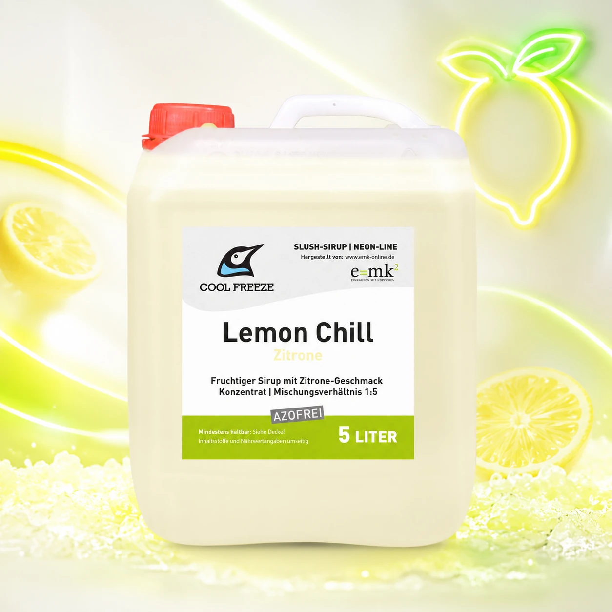 Lemon Chill (weiße Zitrone) - Slush Sirup - 5 Liter, azofrei