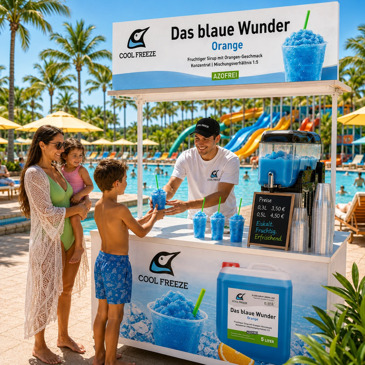 Das blaue Wunder (Orange) - Slush Sirup - 5 Liter, azofrei