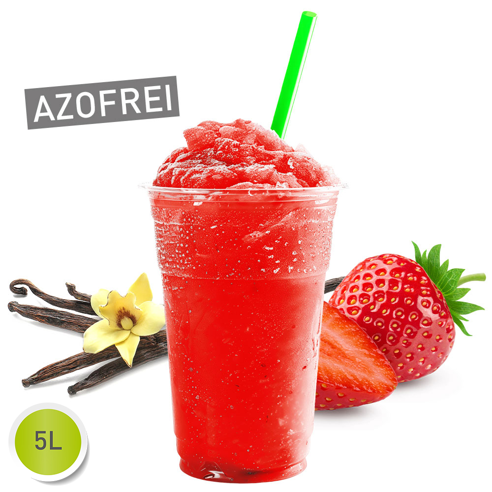 Strawberry Kiss (Erdbeer-Vanille) - Slush Sirup - 5 Liter, azofrei 