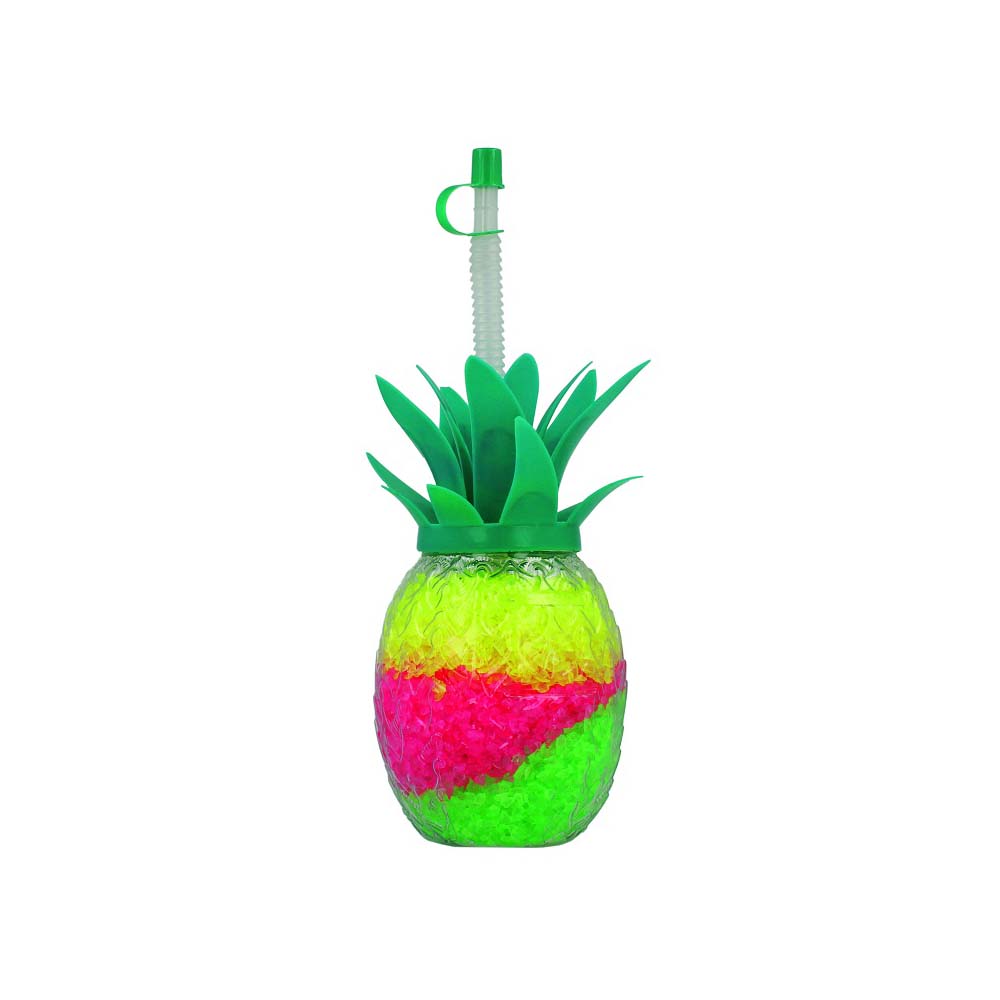 Mehrwegbecher Yardcup „Ananas“ 0,5 Ltr. m. grünem Palmwedel