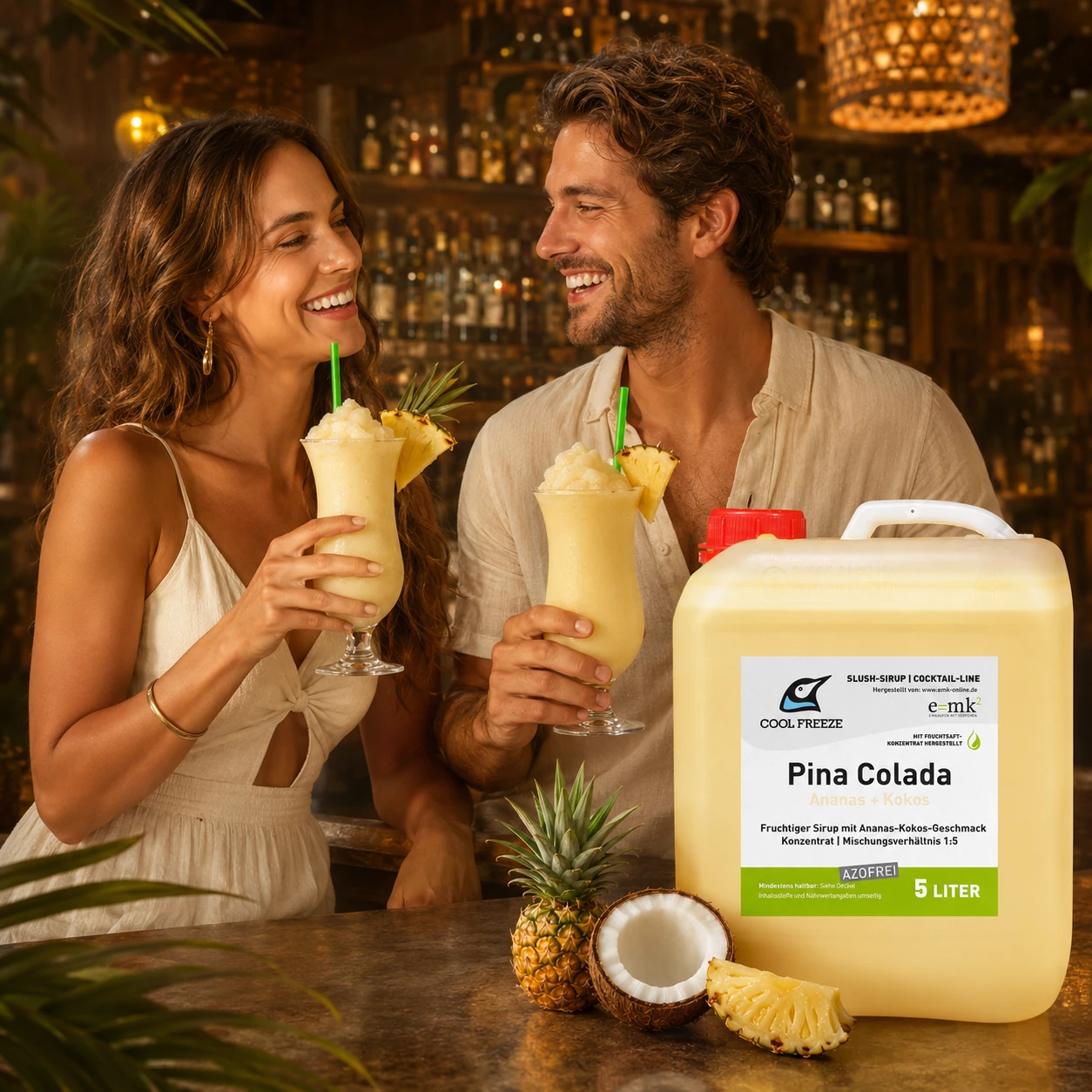Pina Colada - Slush Sirup - 5 Liter, alkohol- und azofrei 