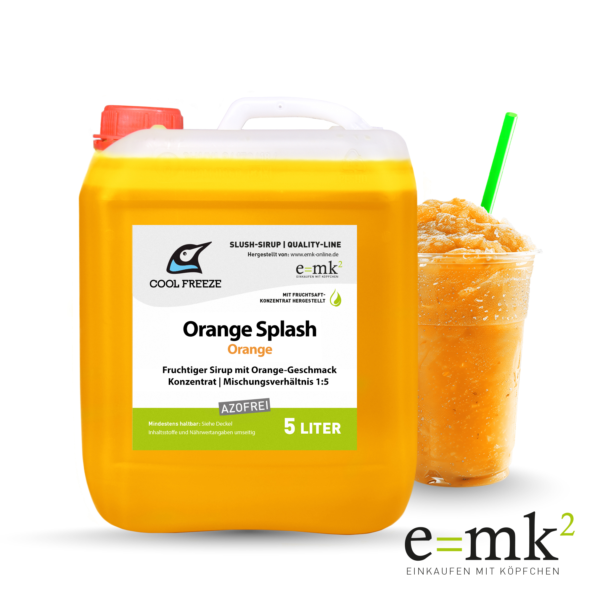 Orange Splash - Slush Sirup - 5L, mit Fruchtsaftkonz., o. Farbstoffe