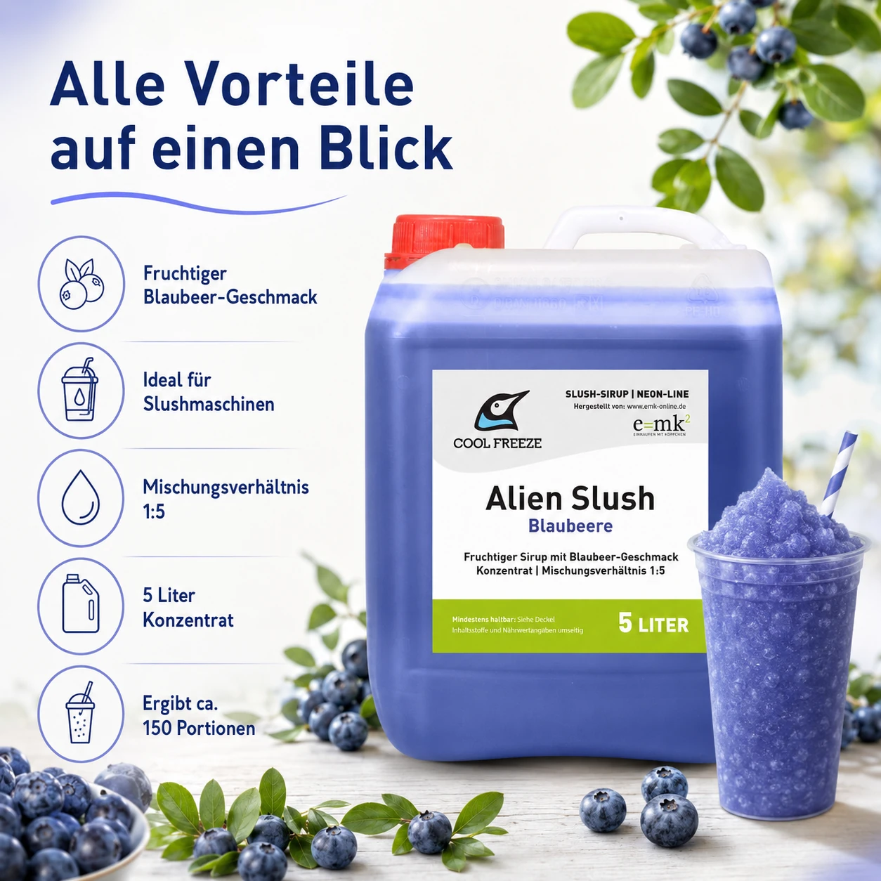Alien Slush (Blaubeere) - Slush Sirup - 5 Liter