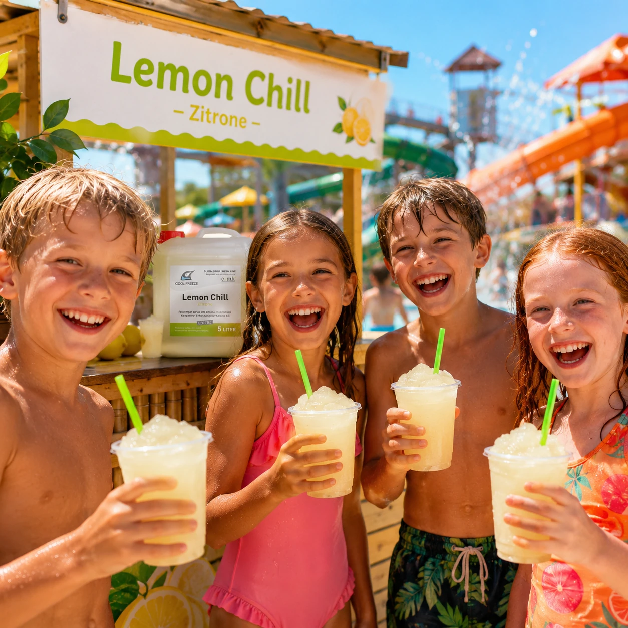 Lemon Chill (weiße Zitrone) - Slush Sirup - 5 Liter, azofrei