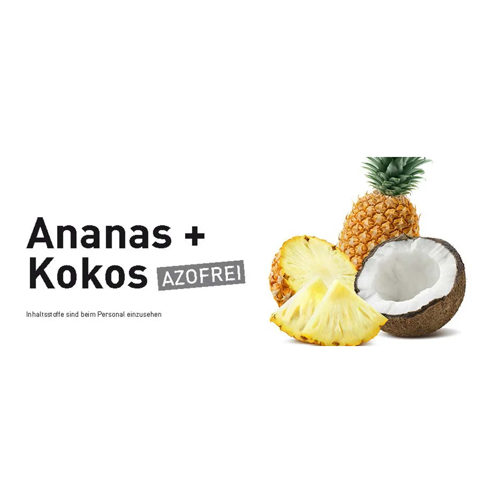 Sortenschild - Ananas-Kokos azofrei für Slush Maschinen