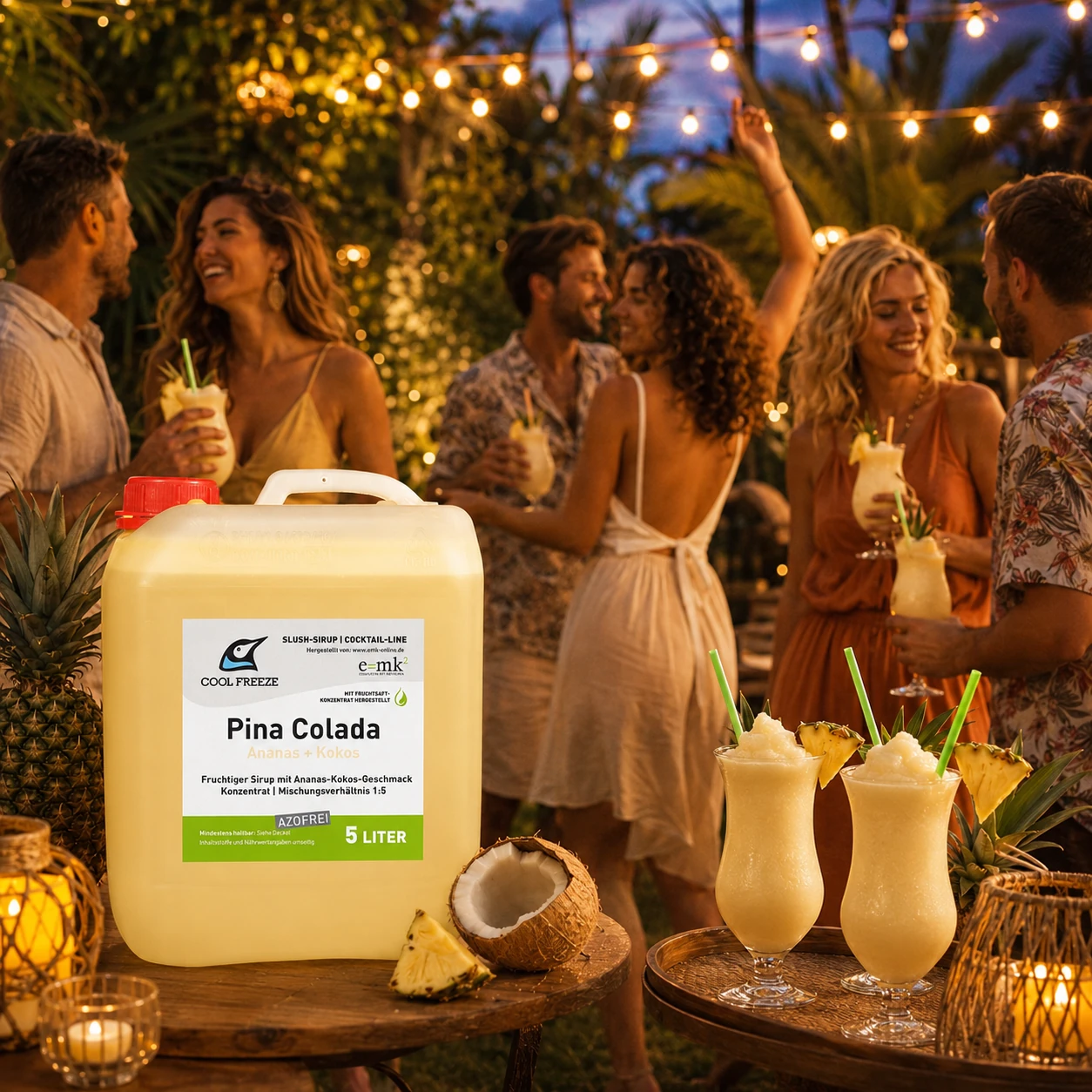 Pina Colada - Slush Sirup - 5 Liter, alkohol- und azofrei 