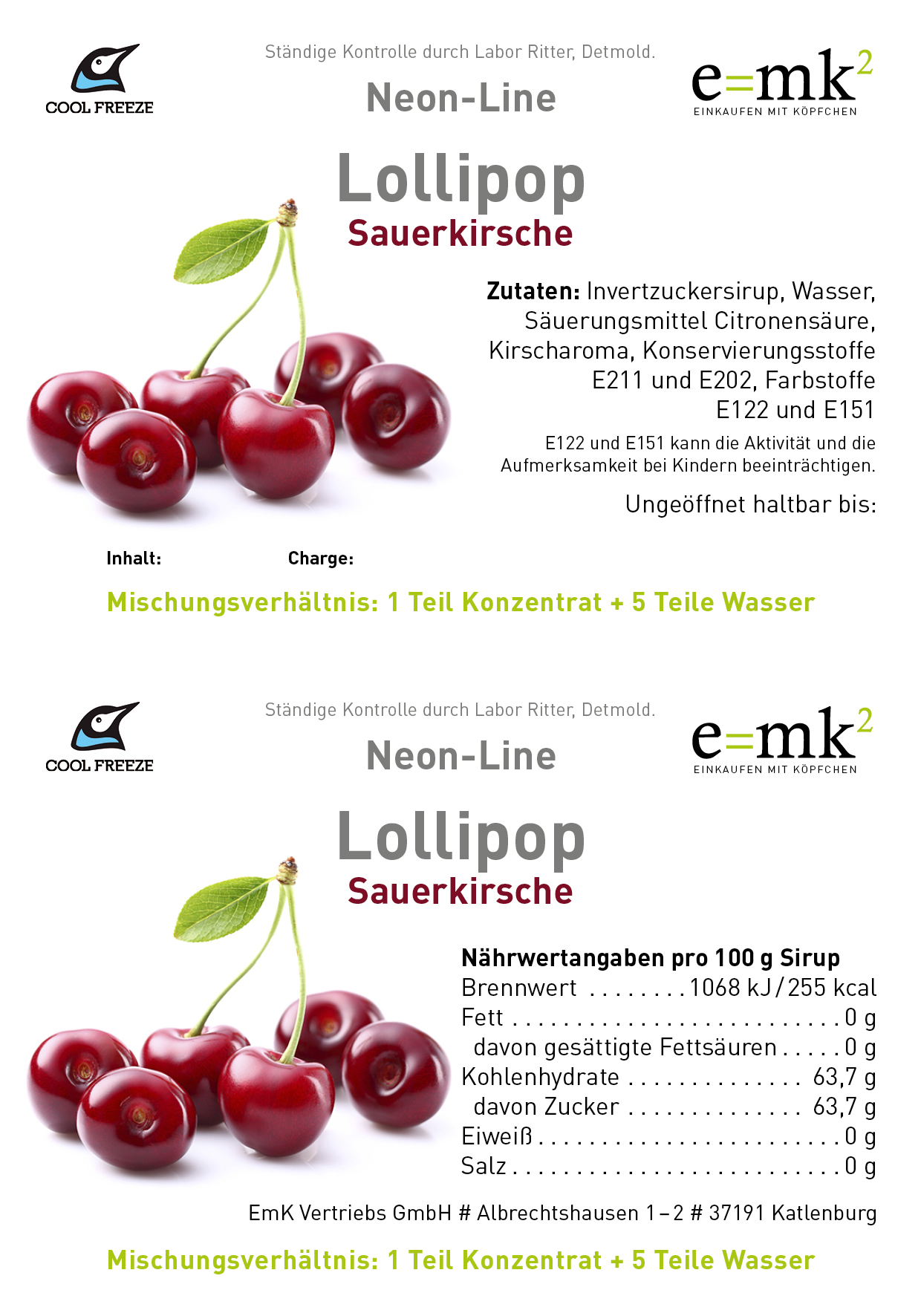 Lollipop (Kirsche) - Slush Sirup - 5 Liter