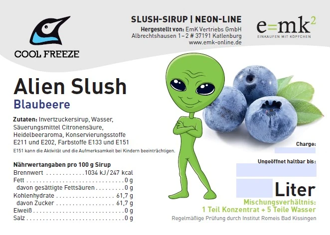Alien Slush (Blaubeere) - Slush Sirup - 5 Liter