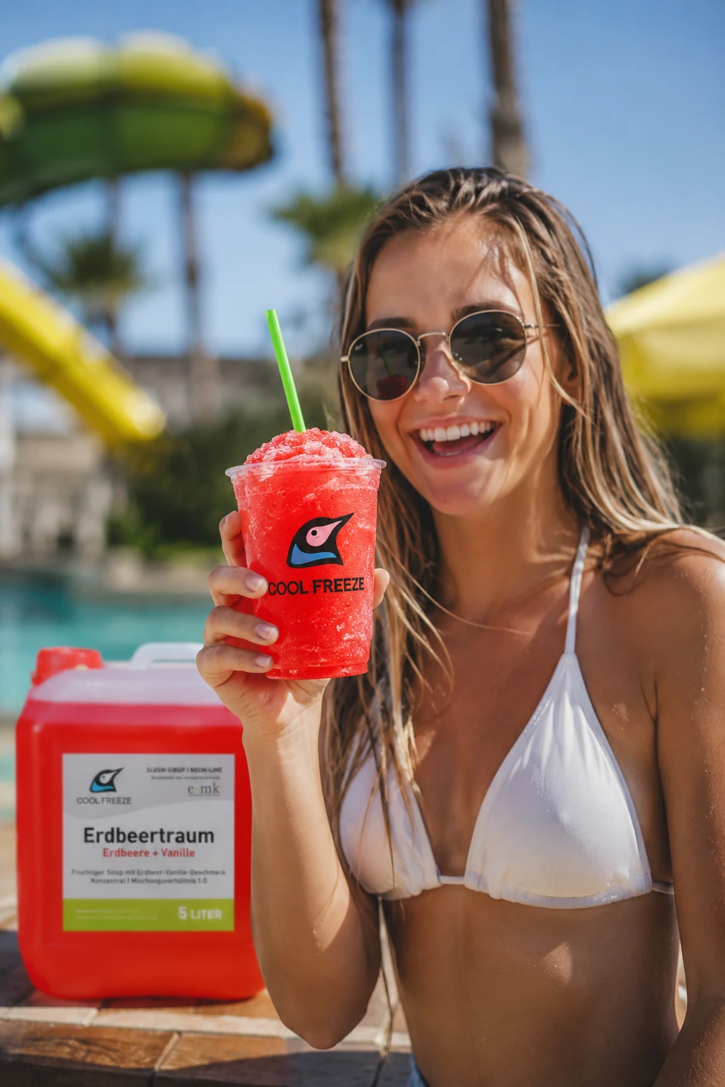 Erdbeertraum (Erdbeer-Vanille) - Slush Sirup - 5 Liter