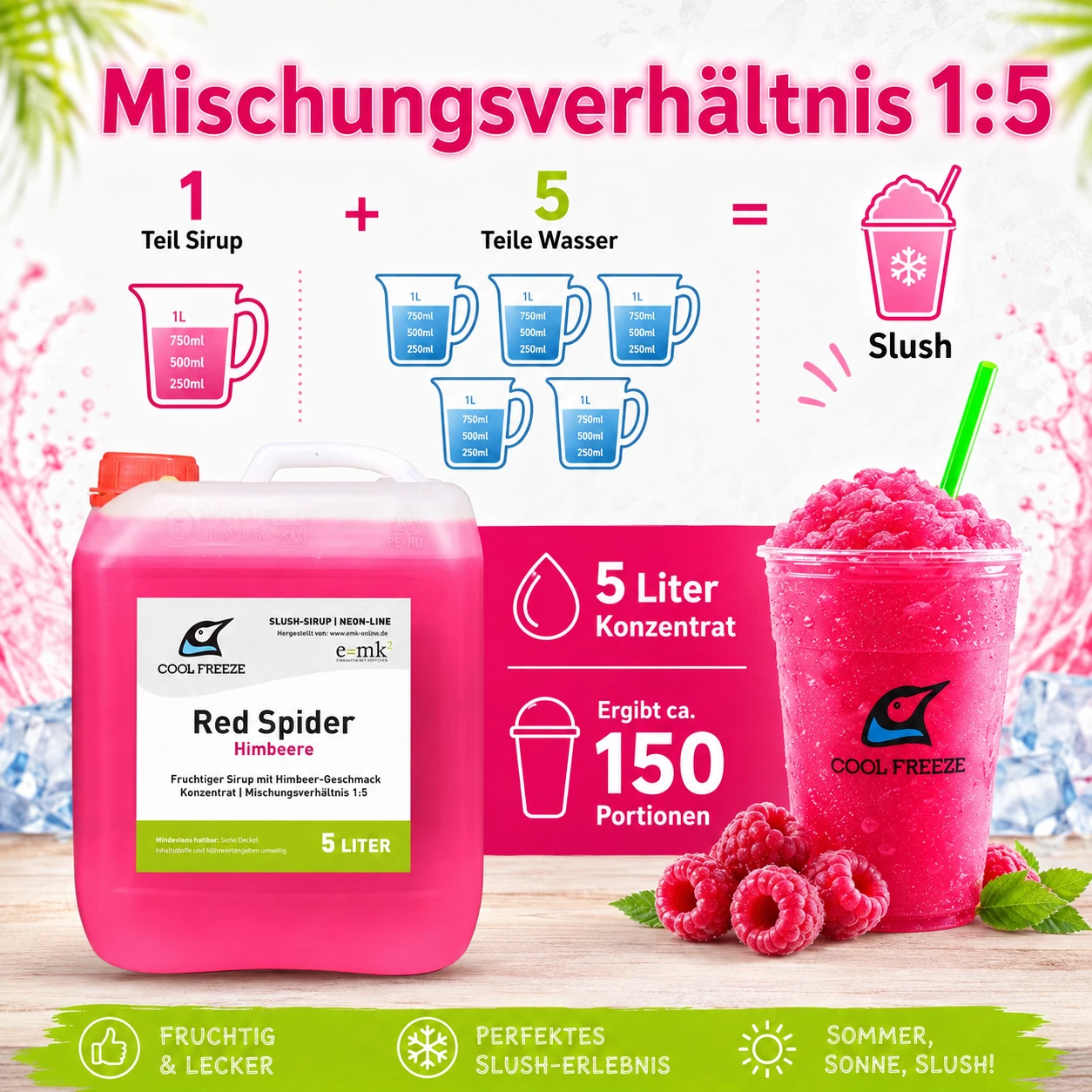 Red Spider (Himbeere) - Slush Sirup - 5 Liter