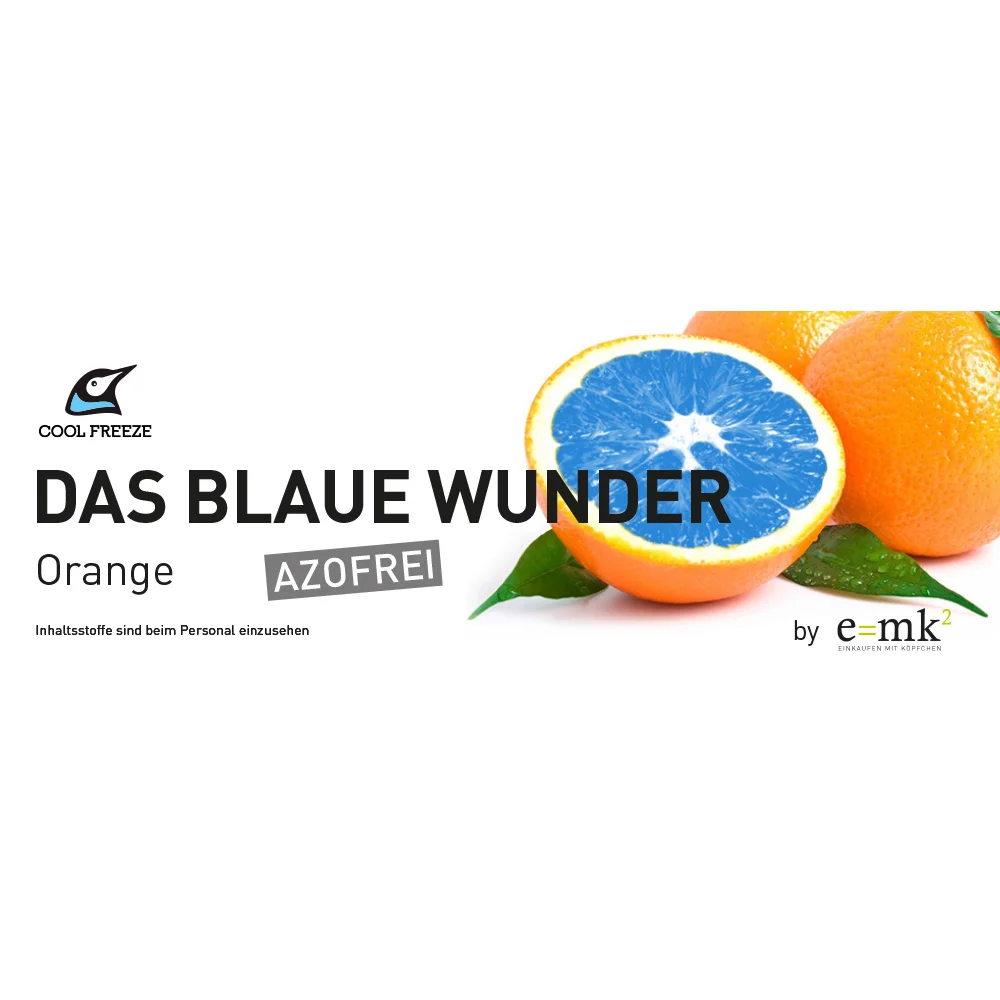 Sortenschild - Das blaue Wunder (Orange) für Slush Maschinen