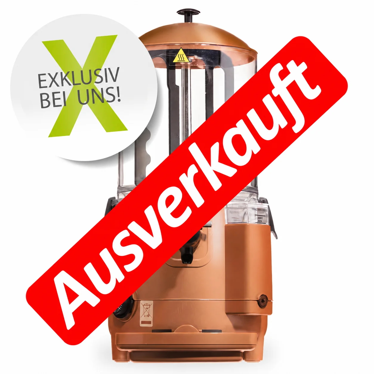 Chocolady 10 L - Schokoladendispenser Ausführung Kupfer