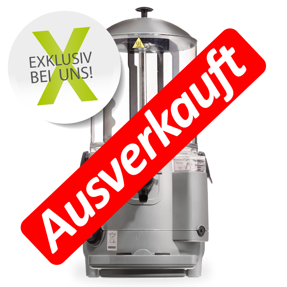 Chocolady 10 L - Schokoladendispenser Ausführung Silber