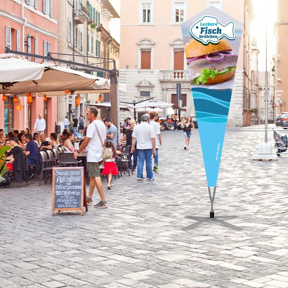 Werbefahne 150 x 440 cm "Fischbrötchen"