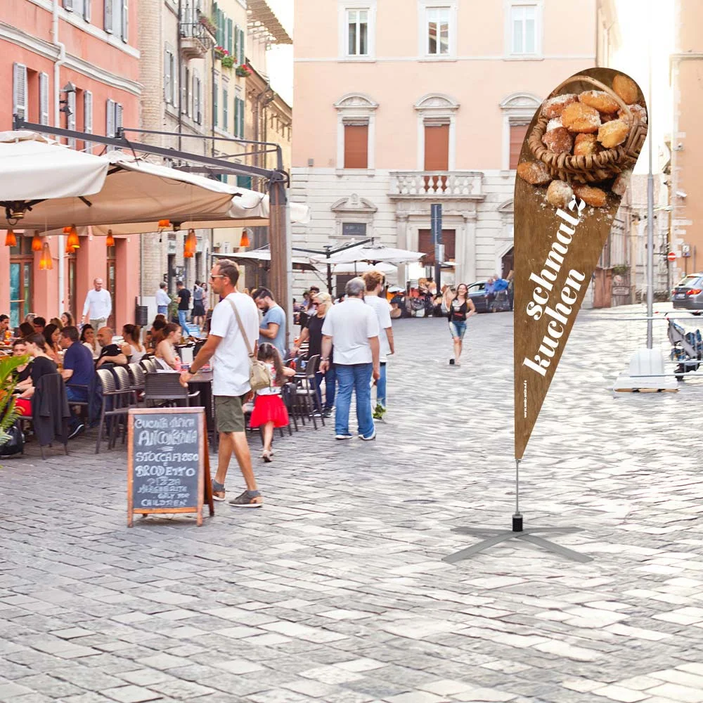 Werbefahne 120 x 360 cm "Schmalzkuchen"