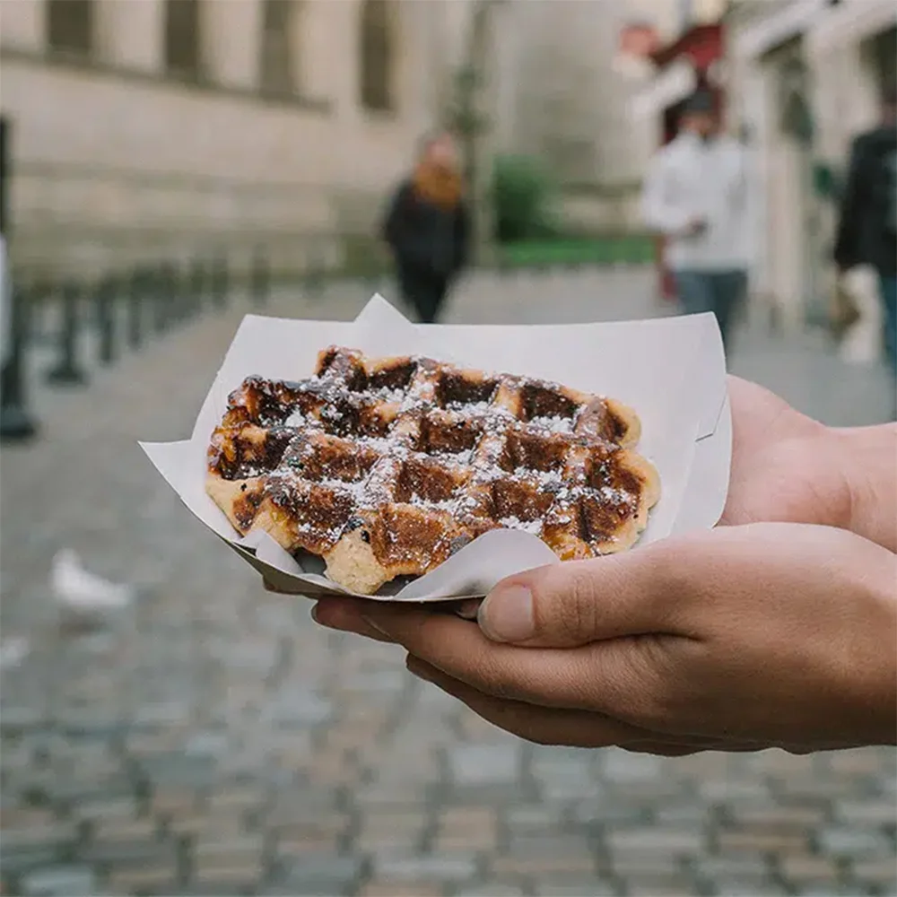 Waffeleisen 2 x Lütticher Paty Waffeln 4 x 6  - Serie 90° 