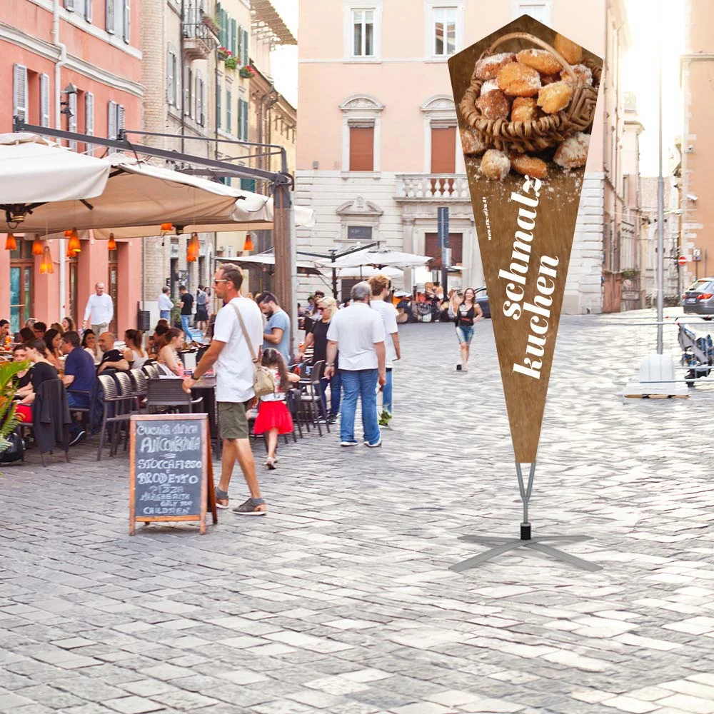 Werbefahne 150 x 440 cm "Schmalzkuchen"