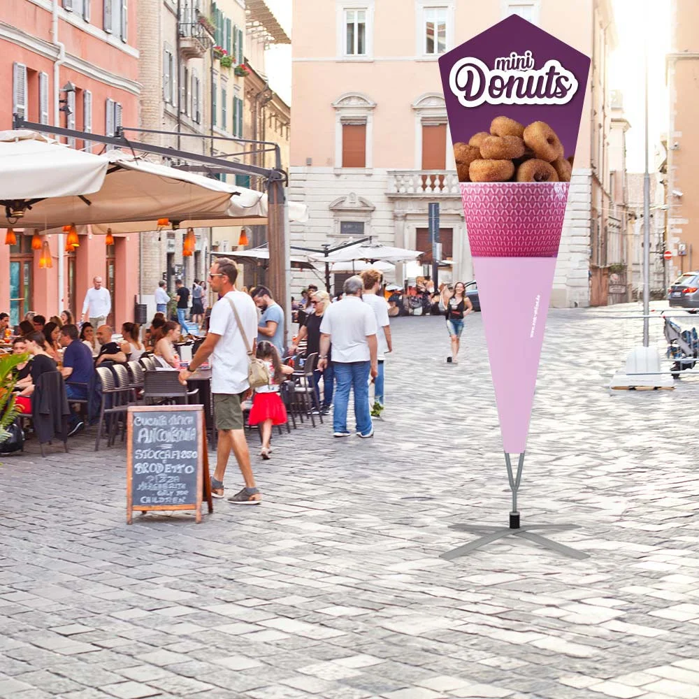 Werbefahne 150 x 440 cm "Donuts"