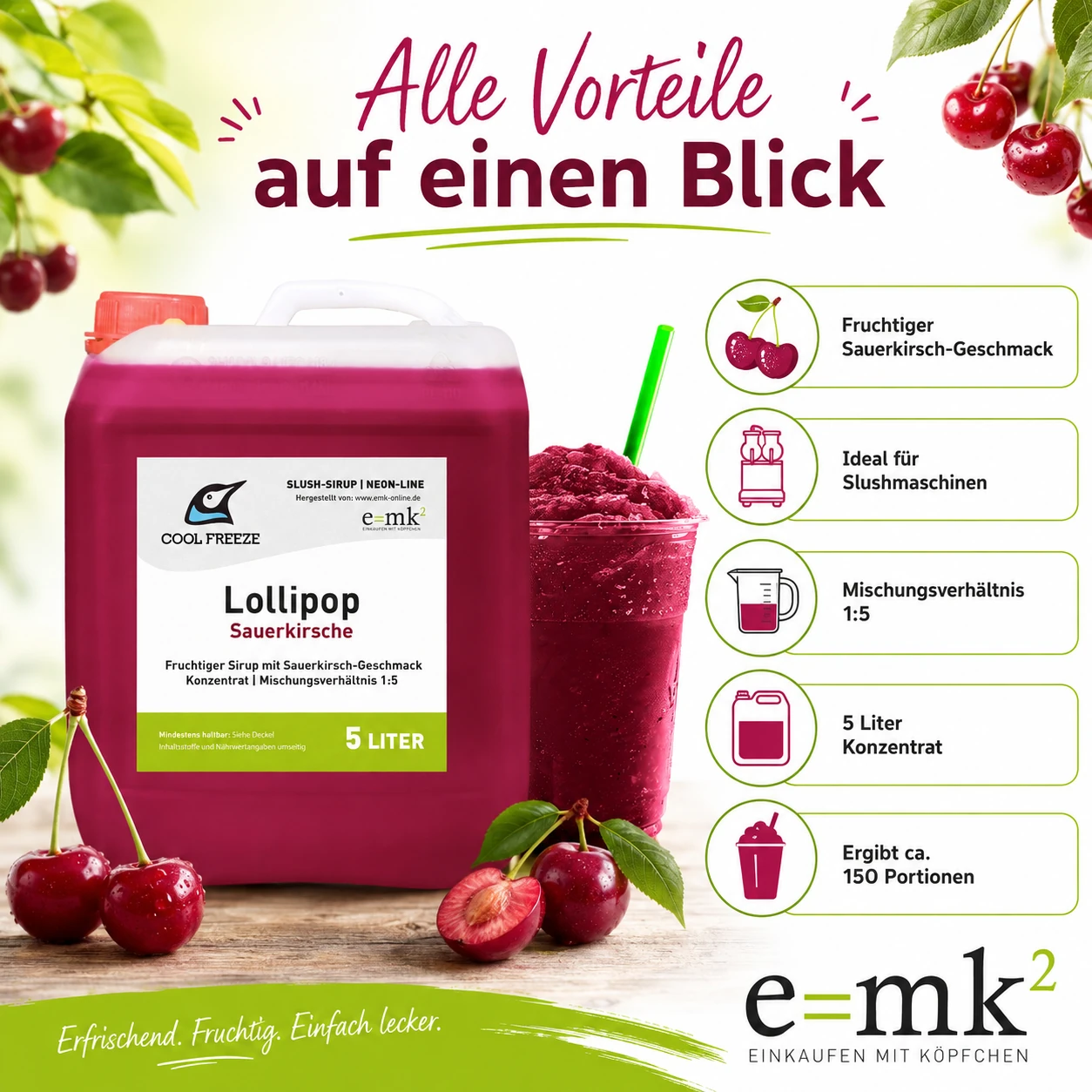 Lollipop (Kirsche) - Slush Sirup - 5 Liter