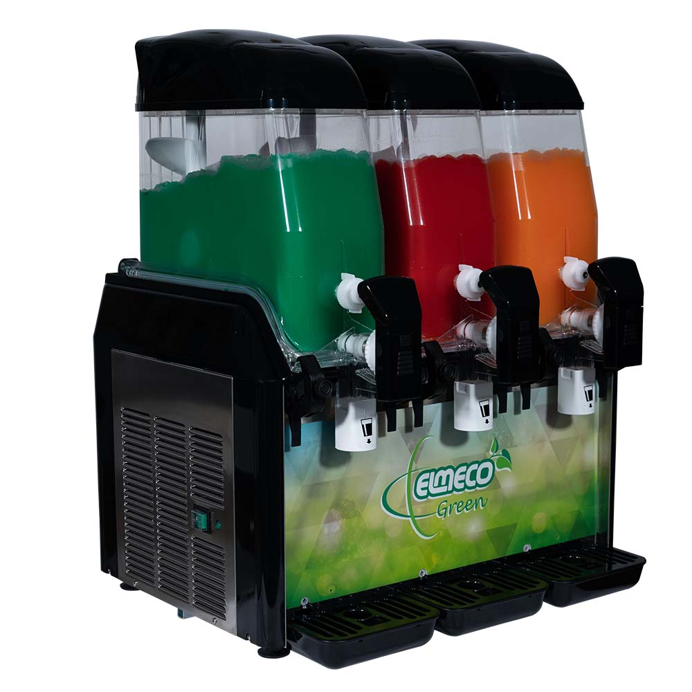 First Class III Slush Maschine - GREEN line LED Panel, schwarz