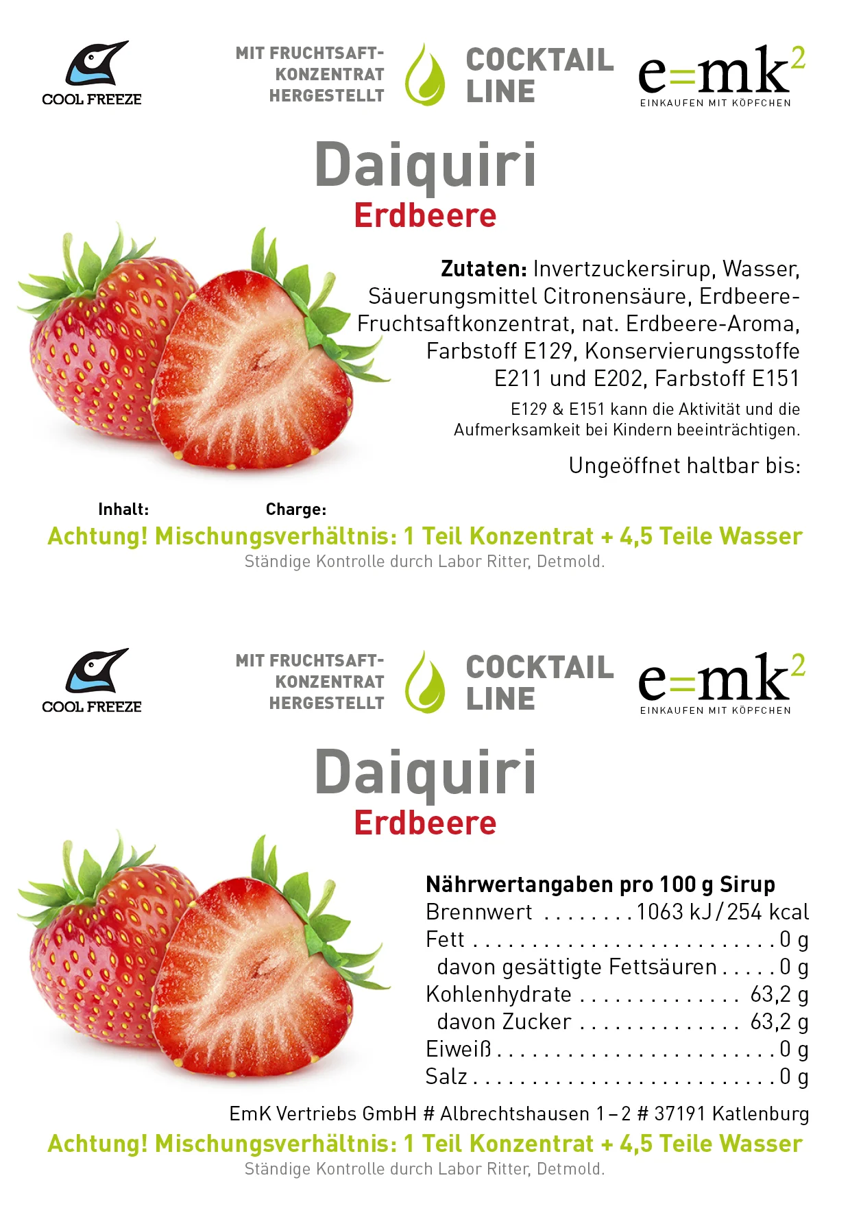 Daiquiri - Slush Sirup - 5 Liter, alkoholfrei