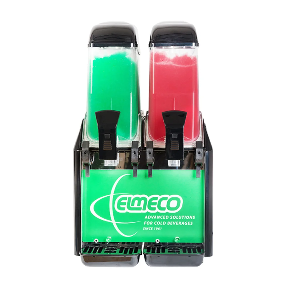 First Class II Slush Maschine - GREEN line LED Panel, schwarz