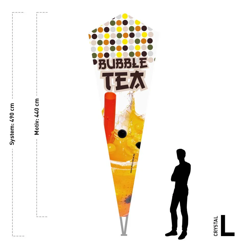 Werbefahne 150 x 440 cm "Bubble Tea"