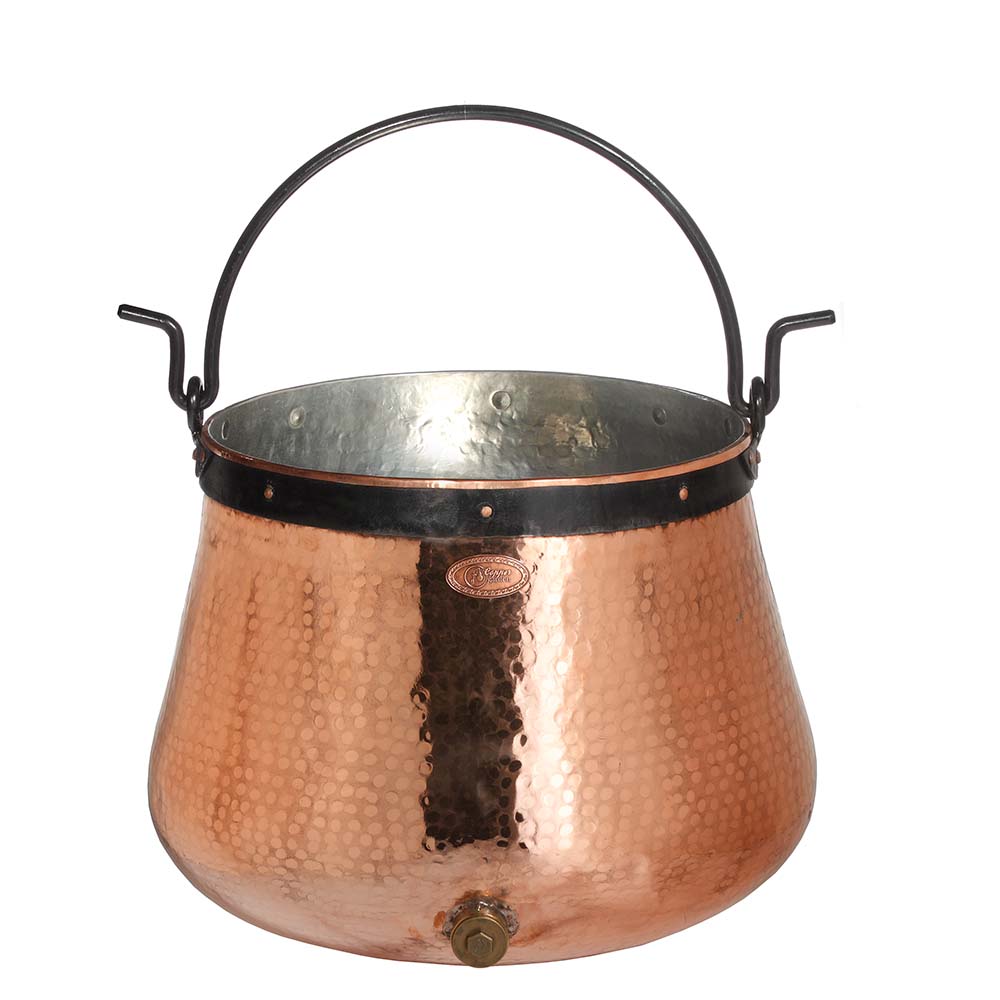 Kupferkessel 100 Liter - innen verzinnt mit Deckel