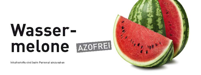 Sortenschild - Wassermelone azofrei für Slush Maschinen