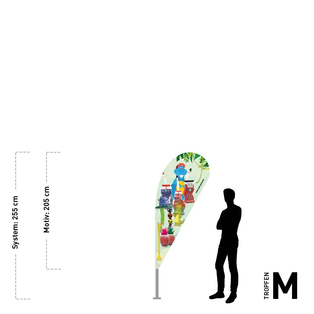Werbefahne 95 x 205 cm "Slush in Yardcups"