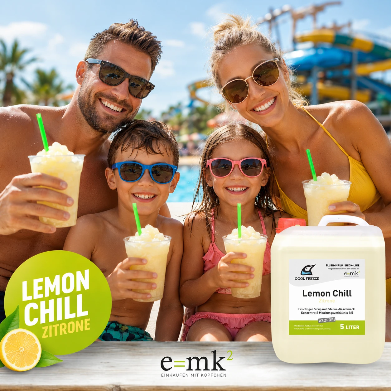 Lemon Chill (weiße Zitrone) - Slush Sirup - 5 Liter, azofrei