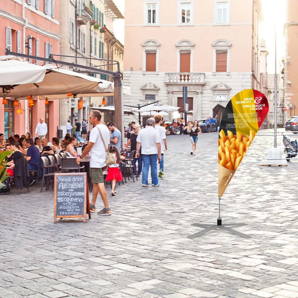 Werbefahne 95 x 205 cm "Pommes Frites"