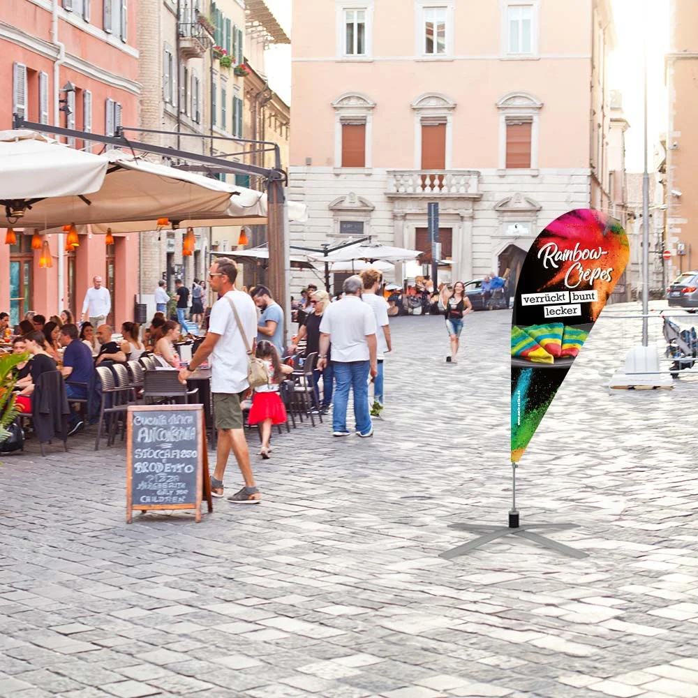 Werbefahne 95 x 205 cm "Rainbow-Crêpes"
