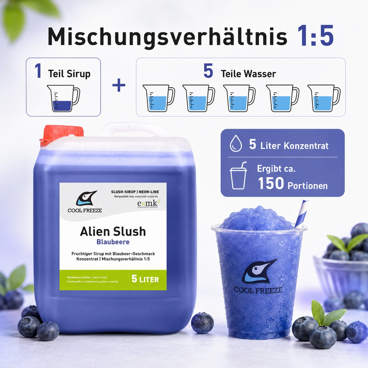 Alien Slush (Blaubeere) - Slush Sirup - 5 Liter