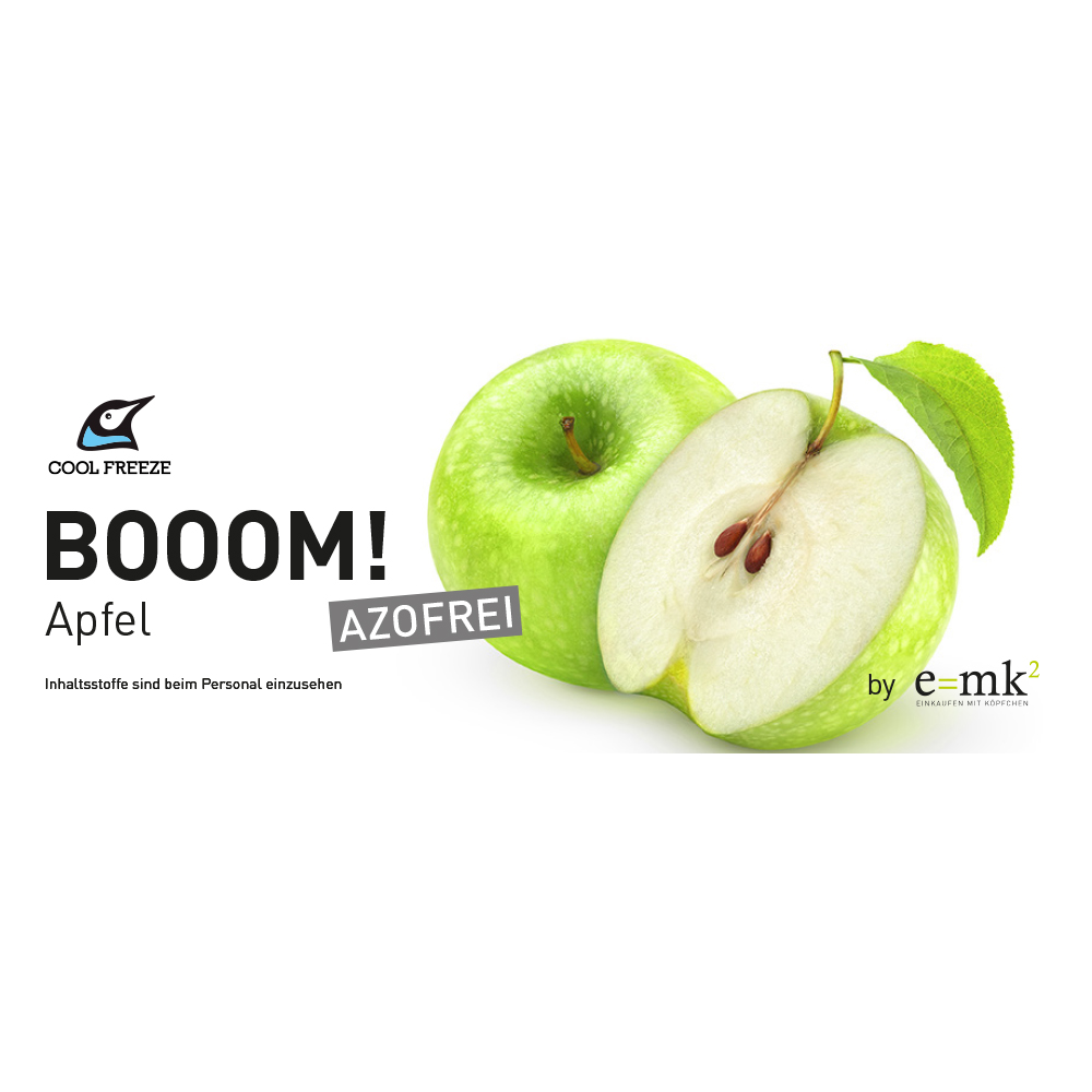 Sortenschild - Boom! (Apfel) azofrei für Slush Maschinen