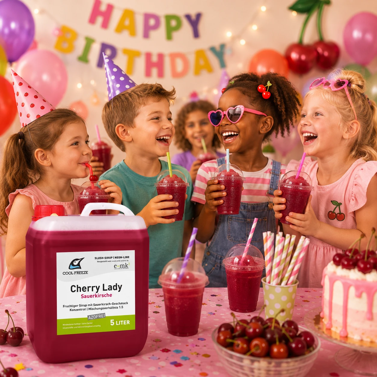 Cherry Lady (Kirsche) - Slush Sirup - 5 Liter, azofrei