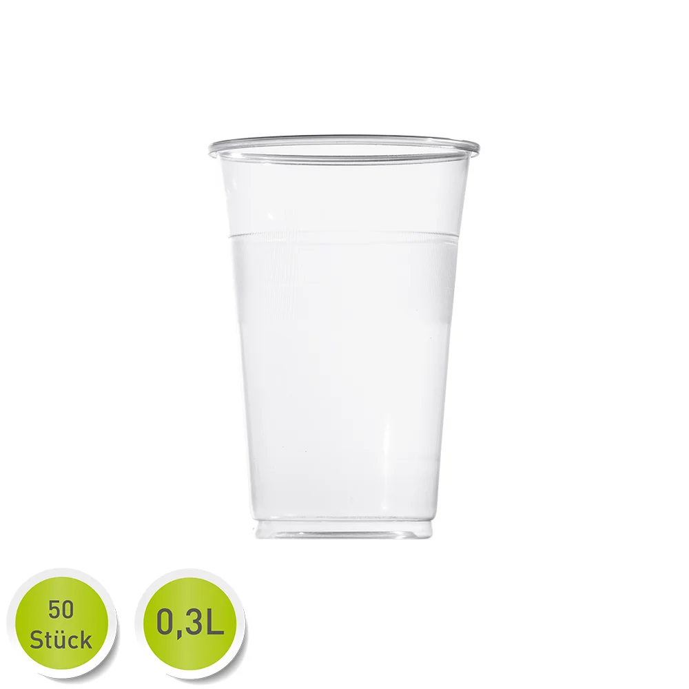 Ausschankbecher 0,3L PP Einwegbecher 300mL - Beutel mit 50 Stück