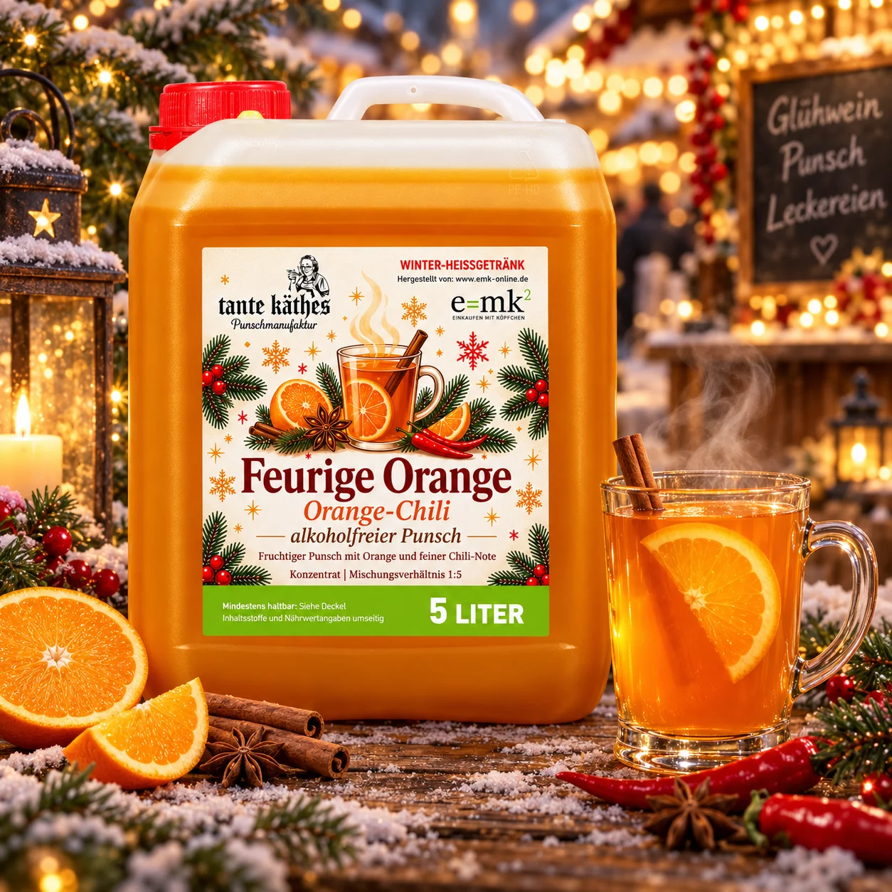 Feurige Orange 5 L -  alkoholfreier Punsch