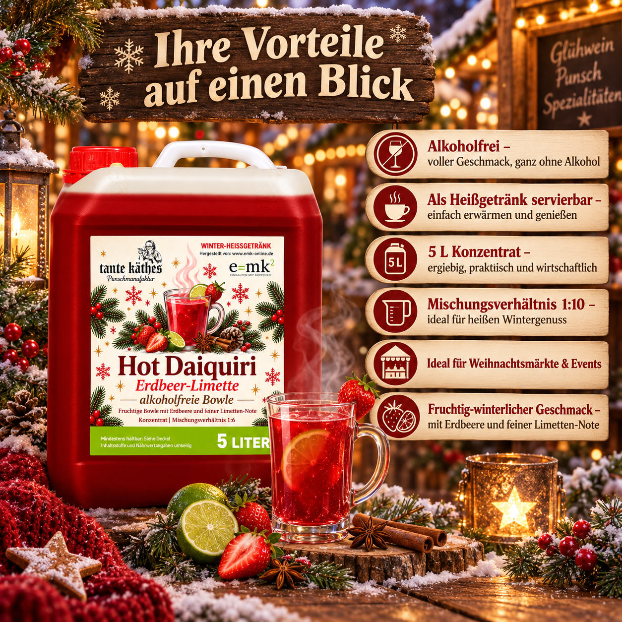 Hot Daiquiri 5 L -  alkoholfreier Punsch