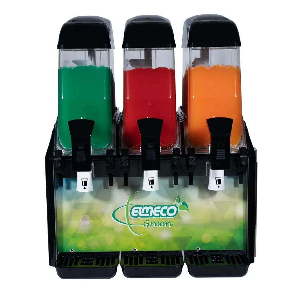 First Class III Slush Maschine - GREEN line LED Panel, schwarz