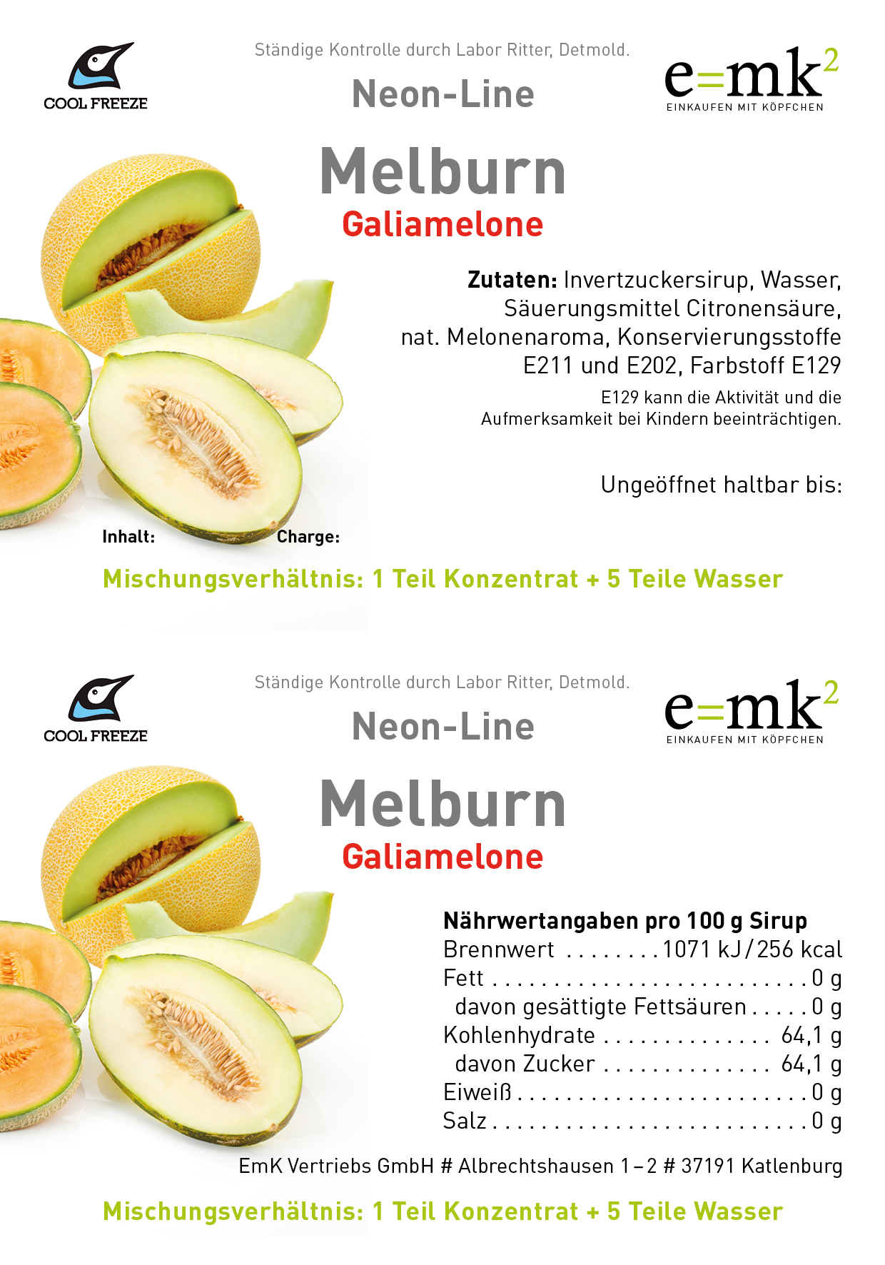 Melburn (Melone) - Slush Sirup - 5 Liter