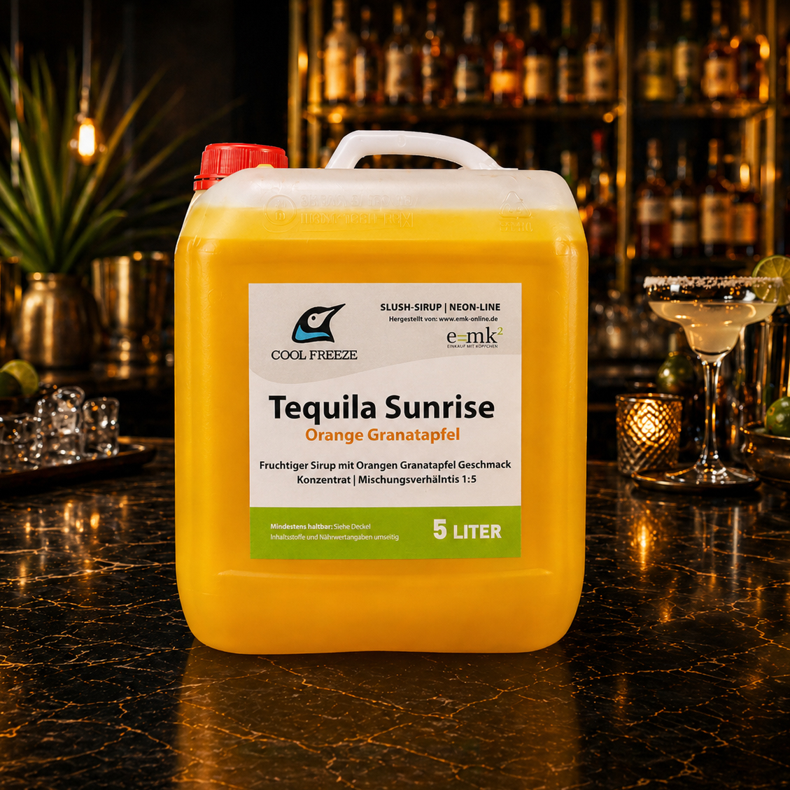 Tequila Sunrise - Slush Sirup - 5L, mit Fruchtsaftkonz., o. Farbstoffe