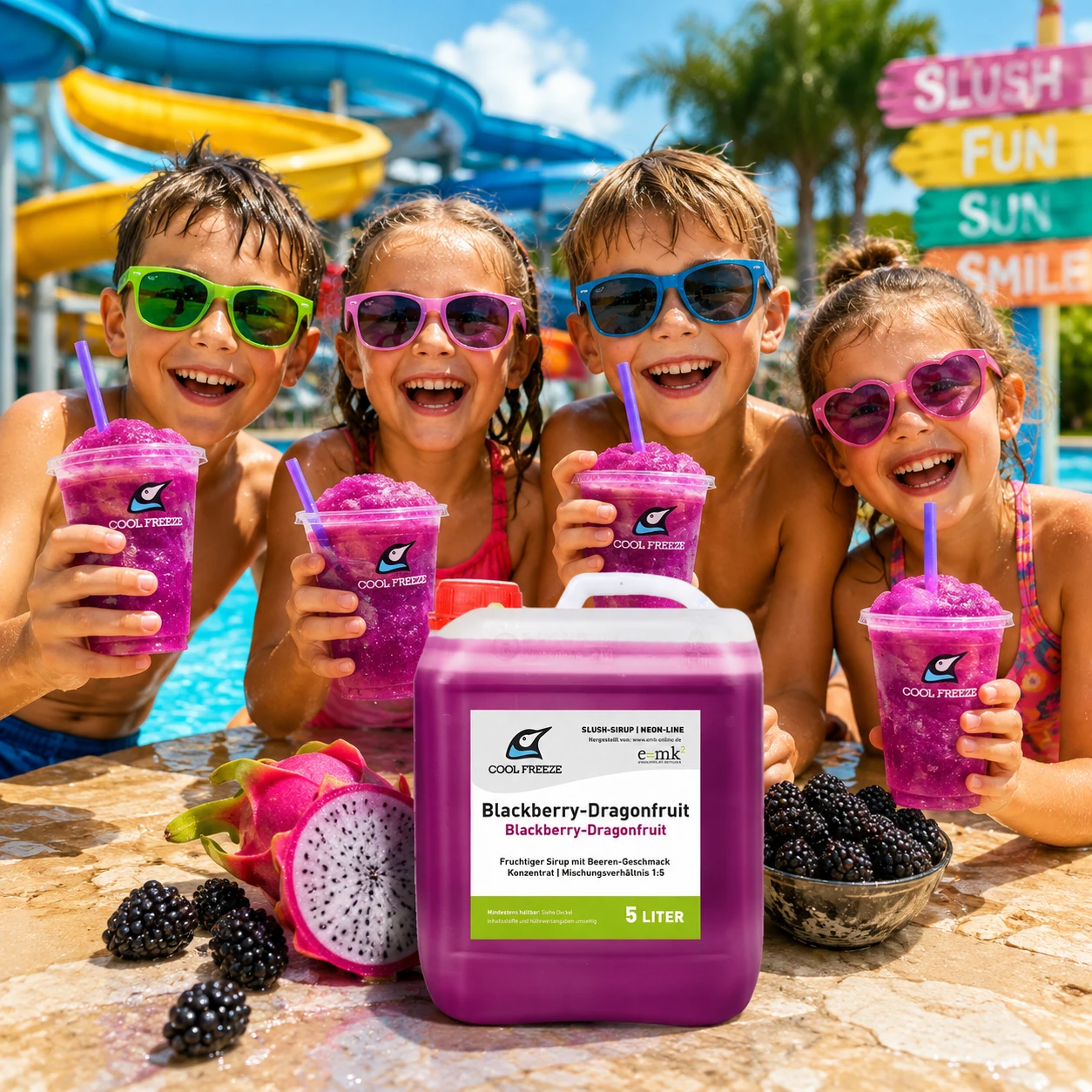 Blackberry-Dragonfruit - Slush Sirup - 5 Liter