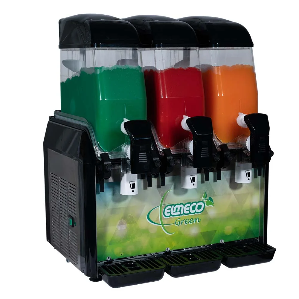 First Class III Slush Maschine - GREEN line LED Panel, schwarz