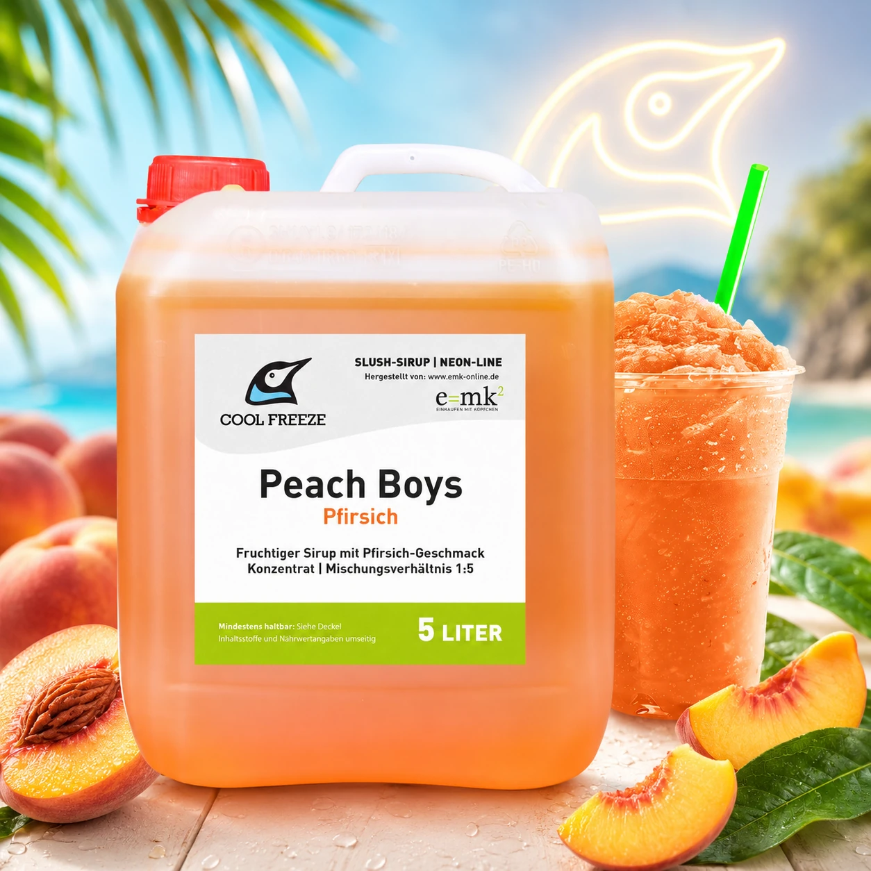 Peach Boys (Pfirsich) - Slush Sirup - 5 Liter