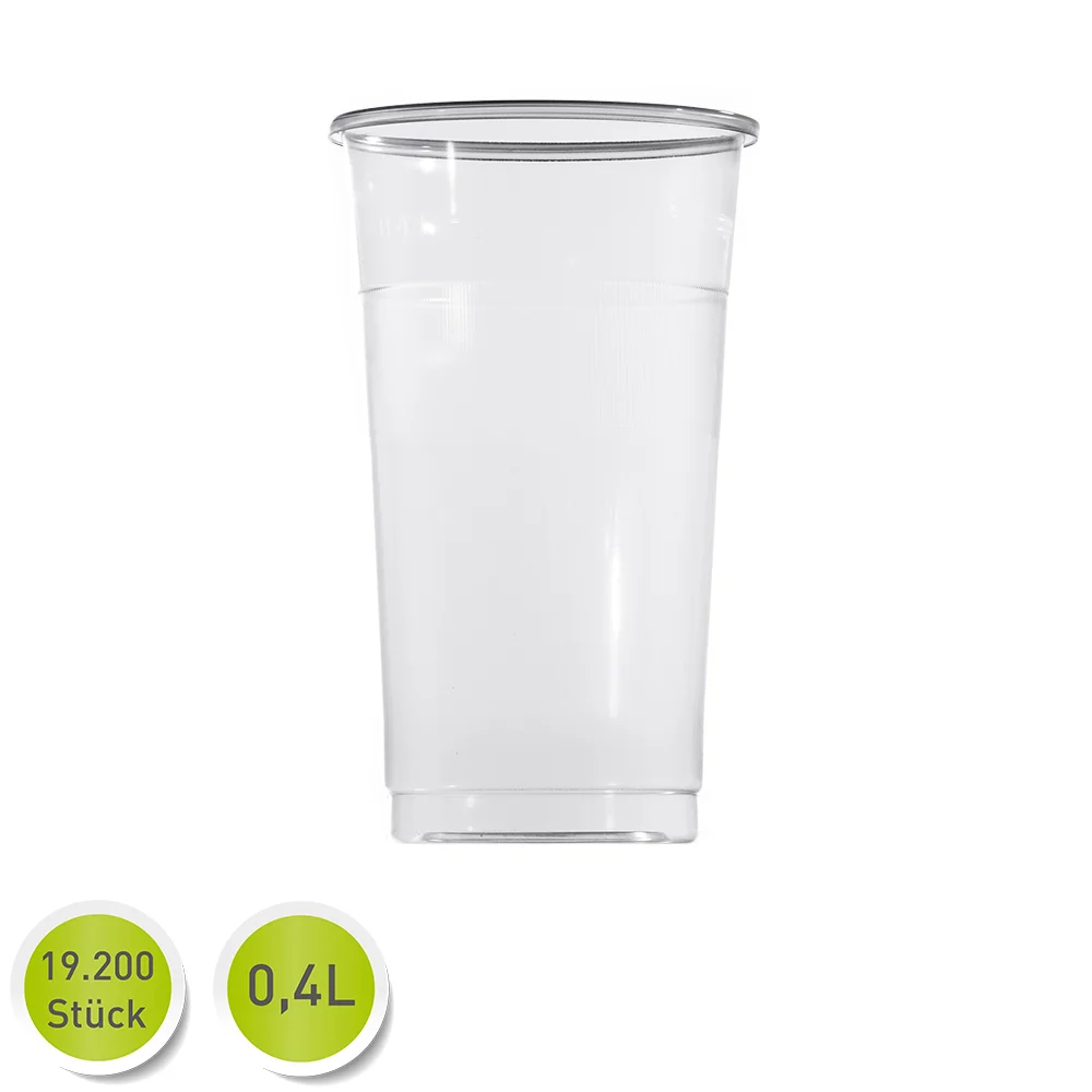 Ausschankbecher 0,4L PP Einwegbecher 400mL - Palette mit 19.200 Stück