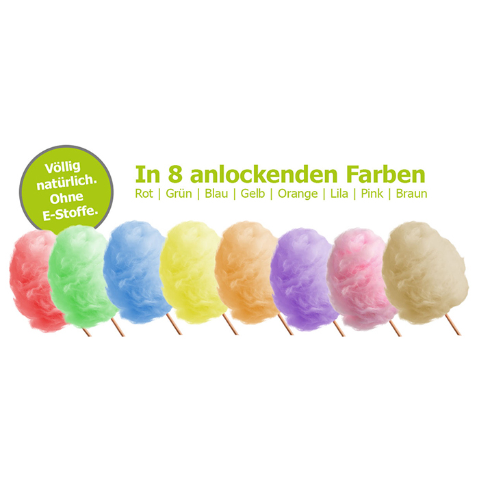 Gefärbter Spezialzucker für Zuckerwattemaschinen