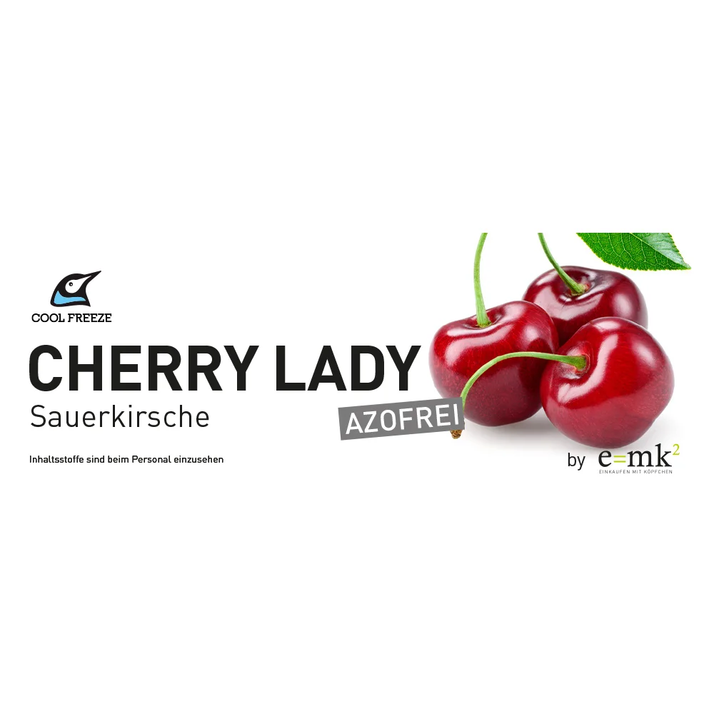 Sortenschild - Cherry Lady (Kirsche) azofrei für Slush Maschinen