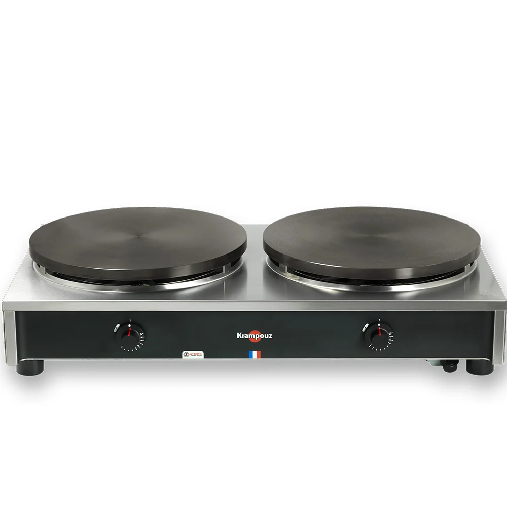 Power-Crêpes-Gas II ATR 13 kW, 40cm, eckiger Korpus -8-fach Brenner