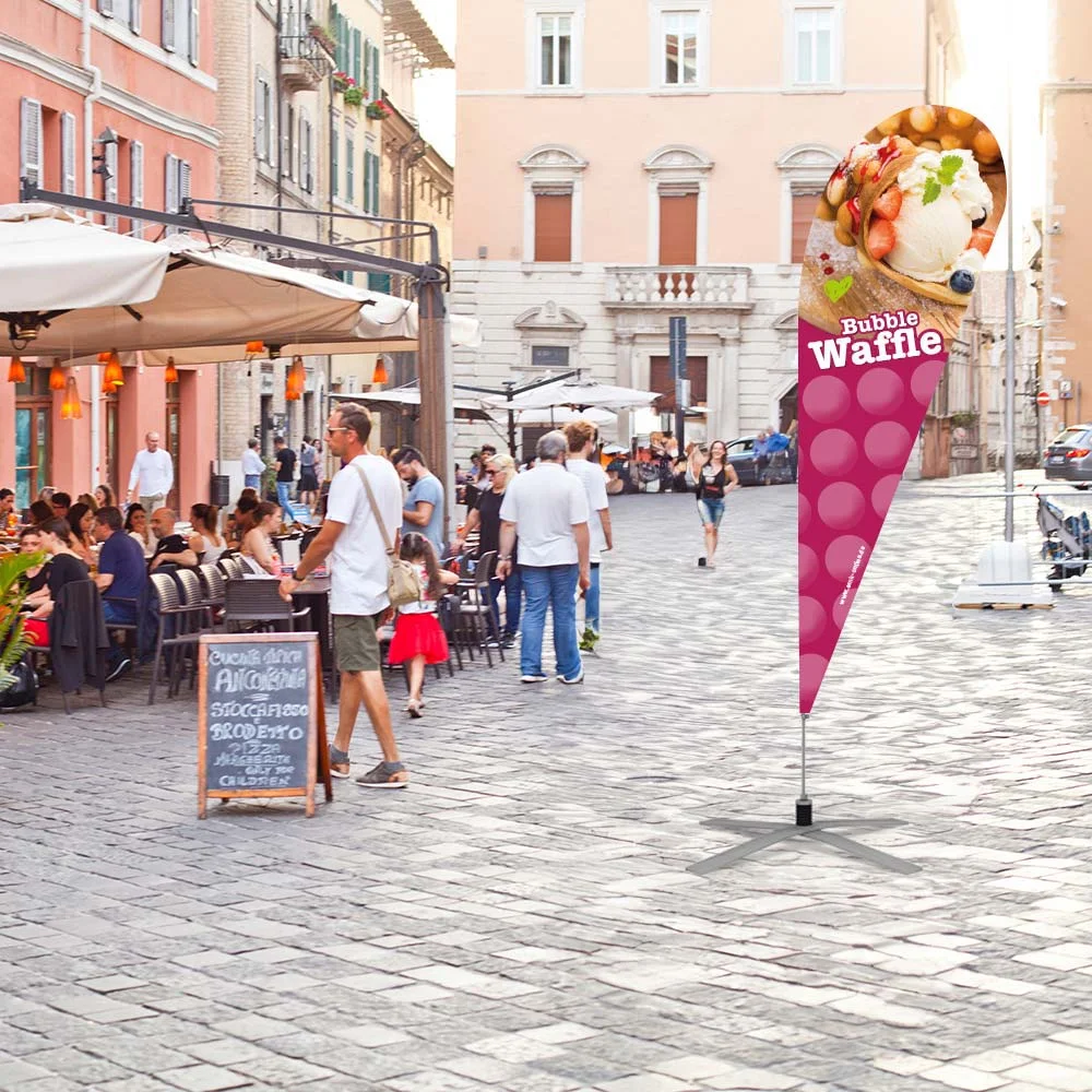 Werbefahne 120 x 360 cm "Bubble Waffel"